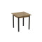 Стол кухонный Ferrum-decor Агата 75x80x80 Черный ДСП Дуб Артизан 16мм (FRD-105679)