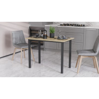 Стіл універсальний Knap Ferrum-decor 750x1200x600 Чорний метал ДСП Дуб Сонома 16 мм (FRD-106349)