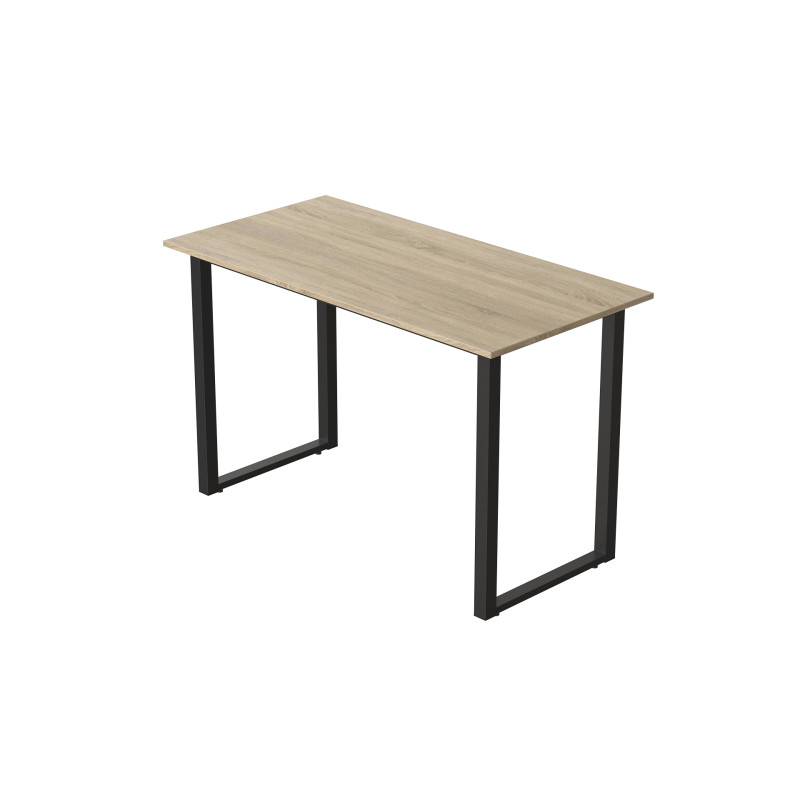 Стіл письмовий Кнап 2 Ferrum-decor 750x1000x600 Чорний метал ДСП Дуб Сонома 16 мм (FRD-106389)