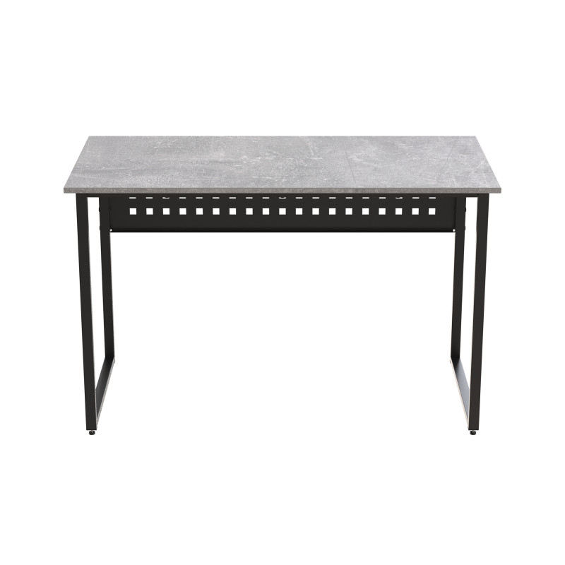 Стіл письмовий Майк Ferrum-decor 75x140x60 Чорний метал ДСП Бетон 16 мм (FRD-106519)