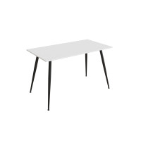 Стол кухонный Марсель 40 Ferrum-decor 75x120x60 Черный металл ДСП Белый 16 мм (FRD-106759)