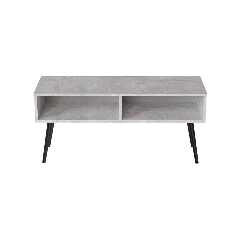 Тумба під ТВ Невада Ferrum-decor 45x100x38 Чорний метал ДСП Бетон 16 мм (FRD-106719)