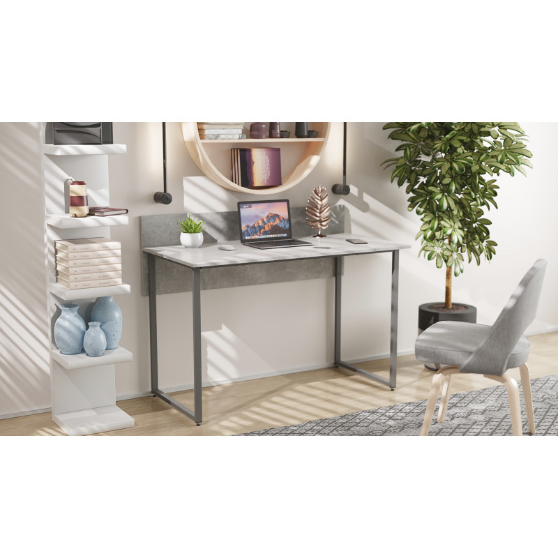 Стіл письмовий Скай Ferrum-decor 75x120x60 Сірий метал ДСП Бетон 16 мм (FRD-106659)