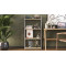 Етажерка 4/60 Ferrum-decor Серії Конект 120x60x28 сірий ДСП Дуб Сонома 16мм (FRD-104251)