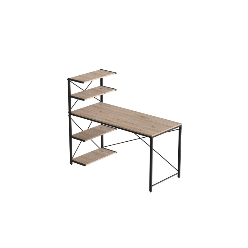 Комп'ютерний стіл Ferrum-decor Джек 75x140x60 Чорний ДСП Дуб Сан-Марино (FRD-104401)