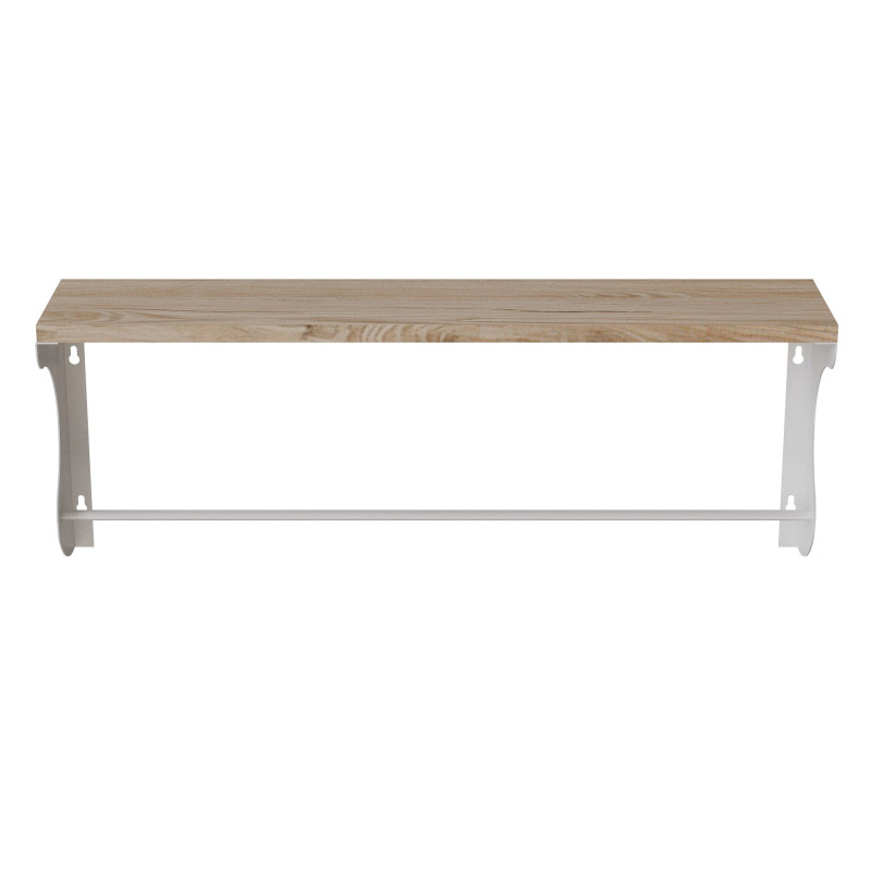 Полка настенная Ferrum-decor Юзиби 270x500x150 металл Белый ДСП Дуб Сан-Марино 16 мм (FRD-102661)