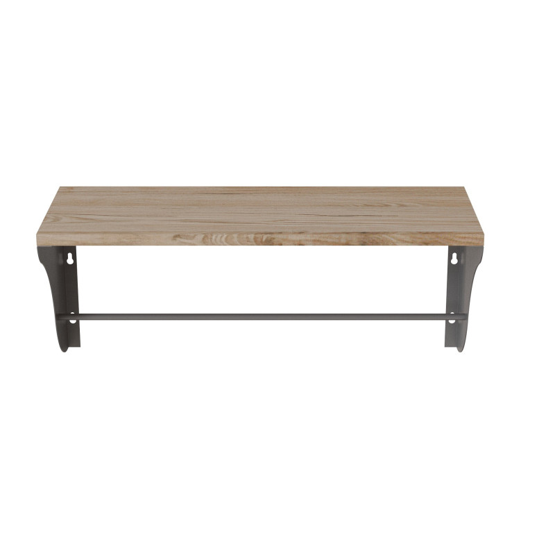 Полка настенная Ferrum-decor Комфи 260x500x240 металл Серый ДСП Дуб Сан-Марино 16 мм (FRD-102731)