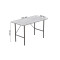 Стол письменный LINE Тайм Ferrum-decor 750x1200x600 Черный металл ДСП Бетон 16 мм (FRD-104891)