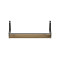 Полка настенная Ferrum-decor Изи 260x600x150 металл Черный ДСП Дуб Артизан 16 мм (FRD-102931)