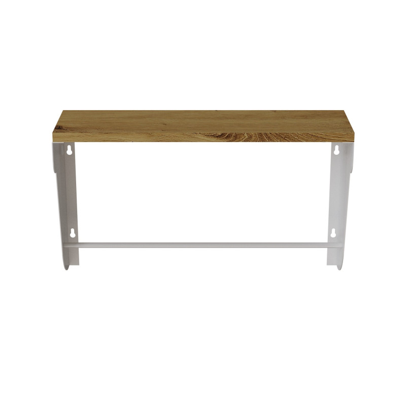 Полка настенная Ferrum-decor Свит 300x500x150 металл Белый ДСП Дуб Артизан 16 мм (FRD-102791)