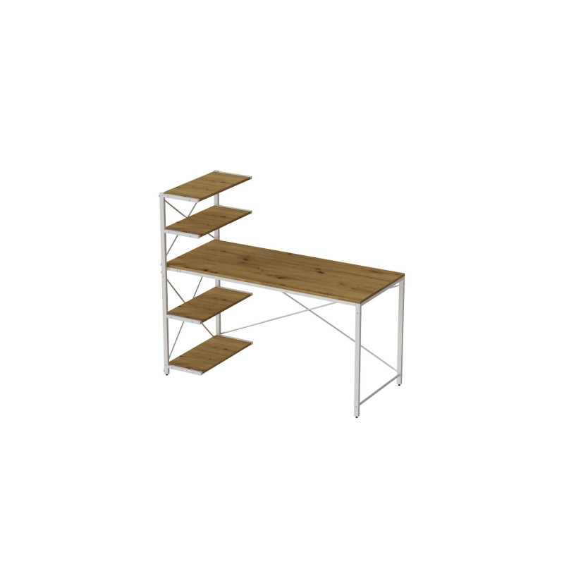 Комп'ютерний стіл Ferrum-decor Джек 75x120x60 Білий ДСП Артизан (FRD-104391)