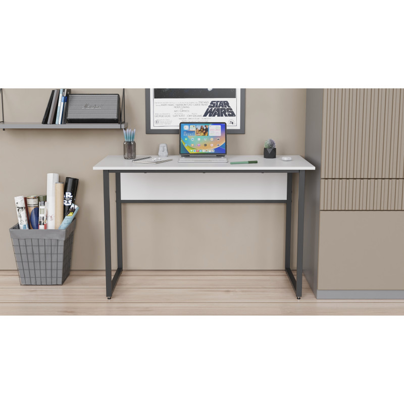Письменный стол Ferrum-decor Коди 75x100x60 черный ДСП Белое 16мм (FRD-103731)