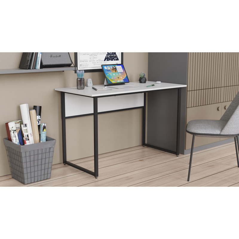 Письменный стол Ferrum-decor Коди 75x100x60 черный ДСП Белое 16мм (FRD-103731)