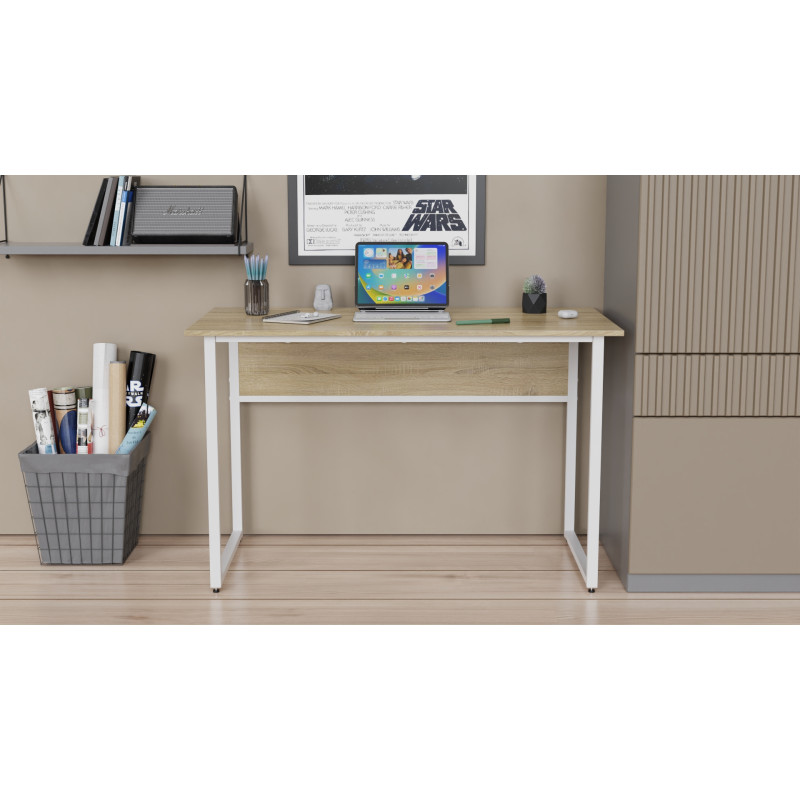 Письменный стол с ящиками Ferrum-decor Оскар 750x1400x600 металл Серый ДСП Дуб Сонома 16 мм (FRD-103251)