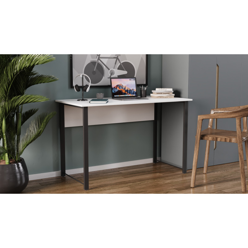 Письмовий стіл Ferrum-decor Раян 75x120x70 чорний ДСП Біле 16мм (FRD-103711)
