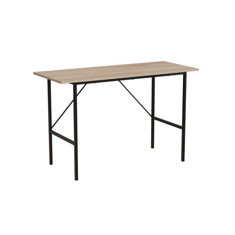 Стол письменный Line Тайм Ferrum-decor 750x1200x500 Черный металл ДСП Дуб Сонома 16 мм (FRD-104881)