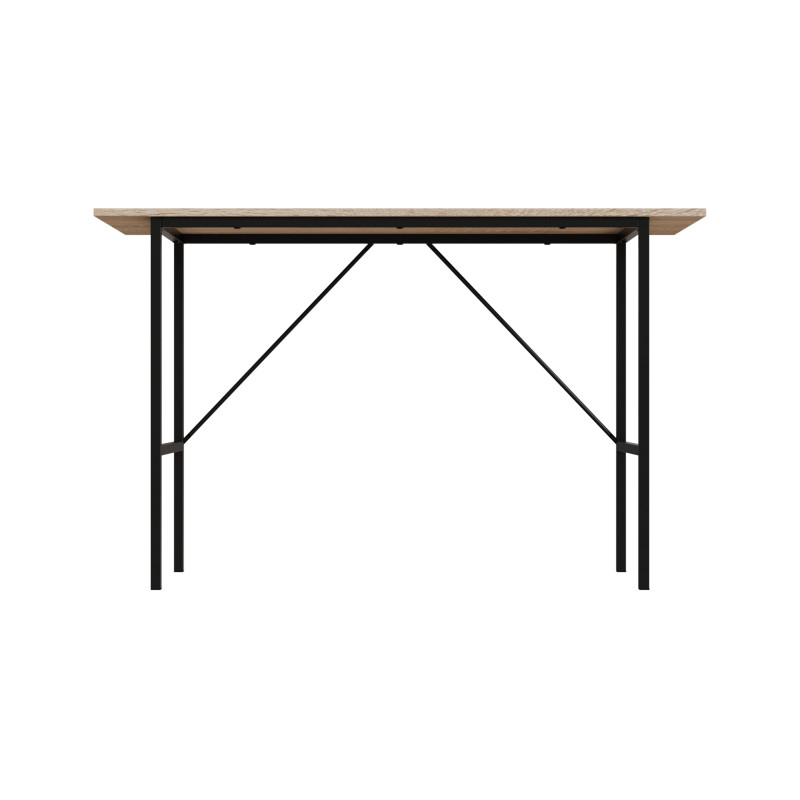 Стол письменный Line Тайм Ferrum-decor 750x1200x500 Черный металл ДСП Дуб Сонома 16 мм (FRD-104881)