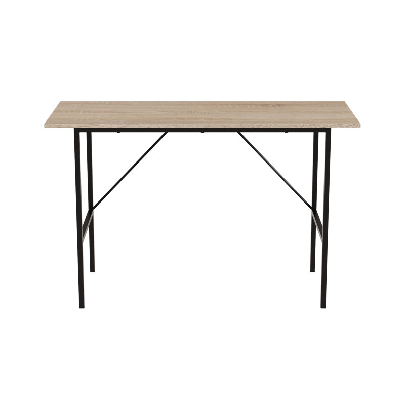 Стол письменный Line Тайм Ferrum-decor 750x1200x500 Черный металл ДСП Дуб Сонома 16 мм (FRD-104881)