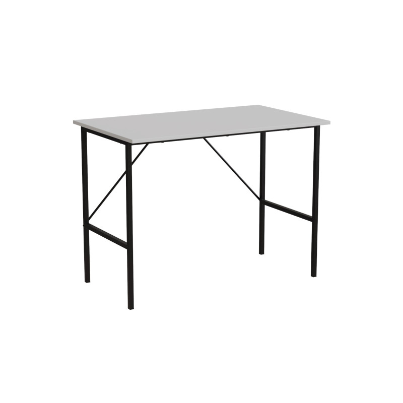 Стол письменный Line Тайм Ferrum-decor 750x1000x600 Черный металл ДСП Белое 16 мм (FRD-104871)