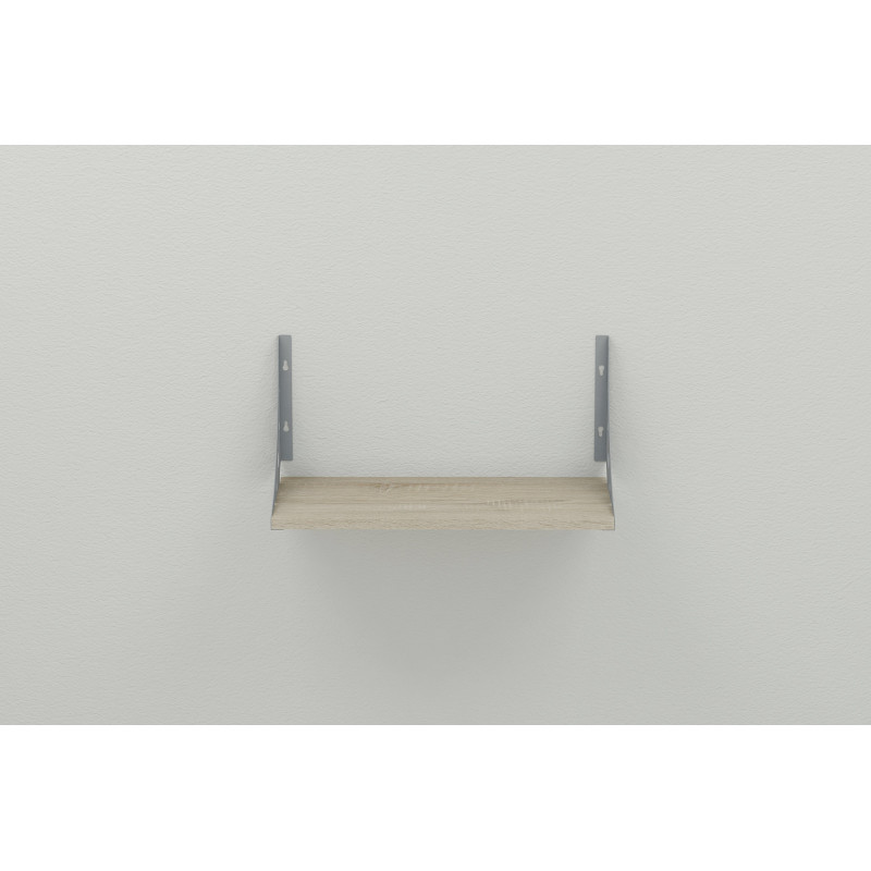Полиця настінна Ferrum-decor Ханді 2 240x500x240 метал Сірий ДСП Сонома 16 мм (FRD-102571)