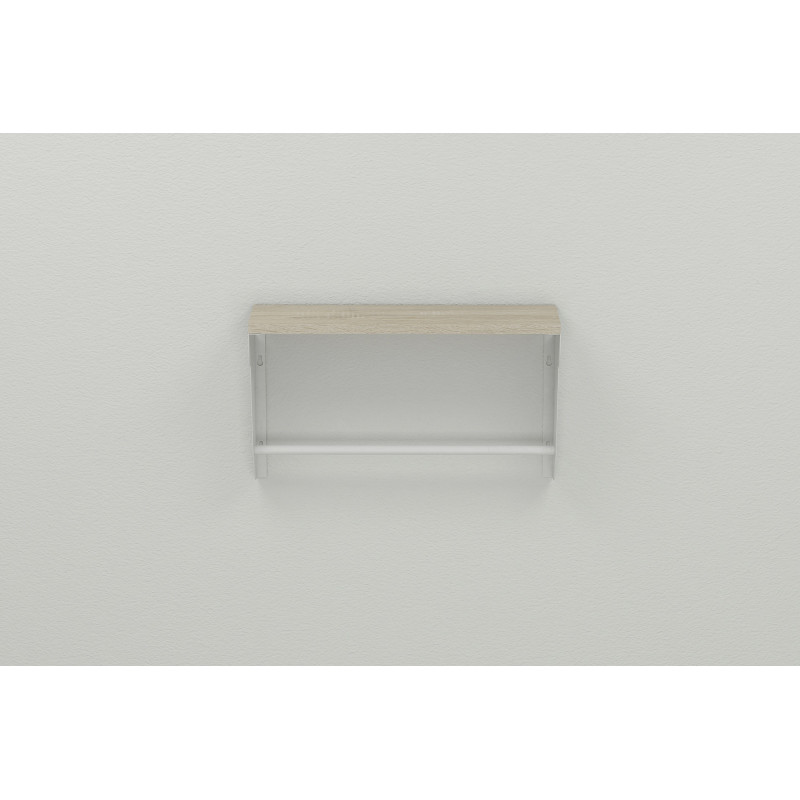 Полка настенная Ferrum-decor Свит 300x700x150 металл Белый ДСП Сонома 16 мм (FRD-102831)