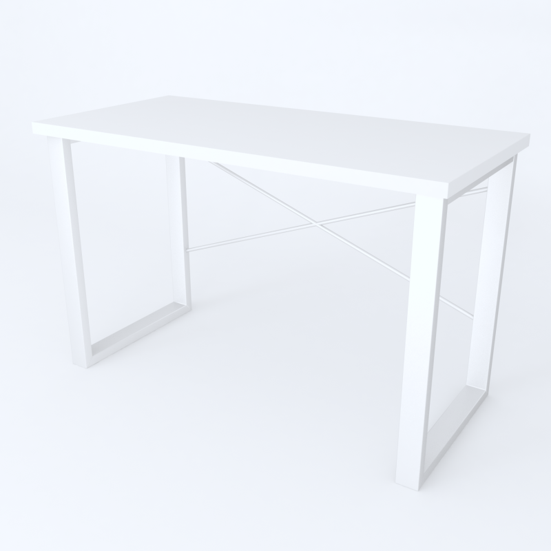 Письмовий стіл Ferrum-decor Драйв 750x1200x600 Білий метал ДСП Біле 32 мм (FRD-103331)