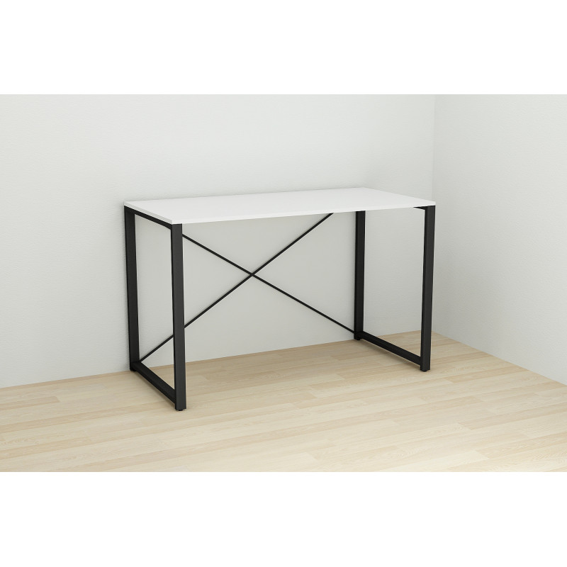 Письмовий стіл Ferrum-decor Серії Конект 75x120x600 чорний ДСП Біле 16мм (FRD-104201)