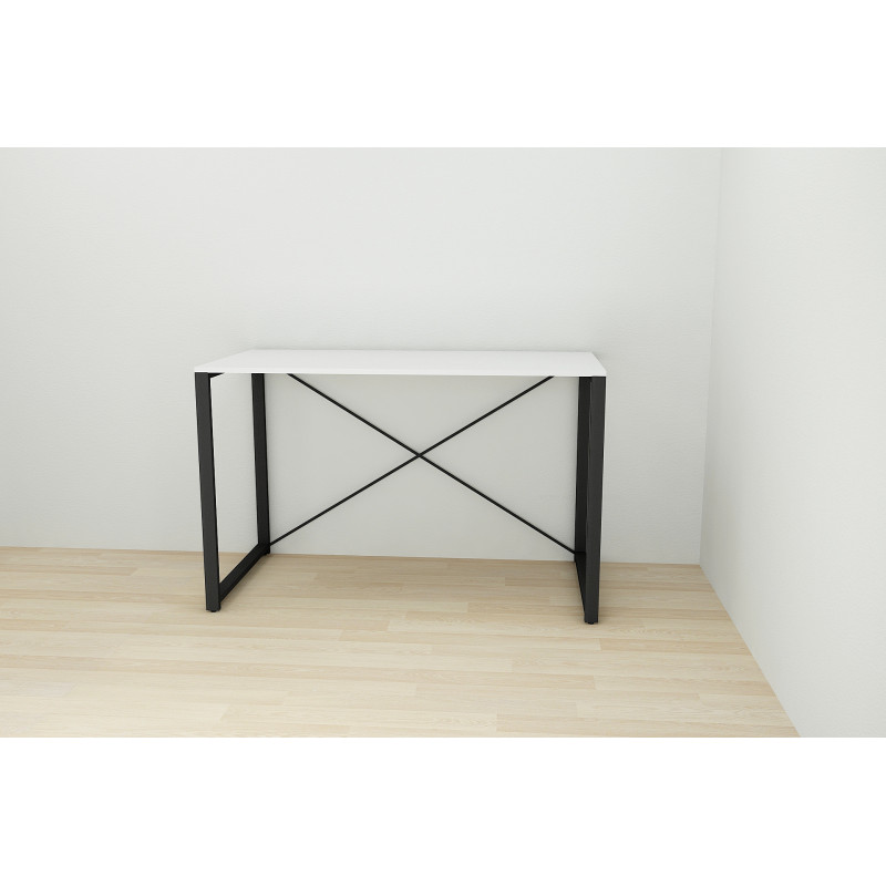 Письмовий стіл Ferrum-decor Серії Конект 75x120x600 чорний ДСП Біле 16мм (FRD-104201)