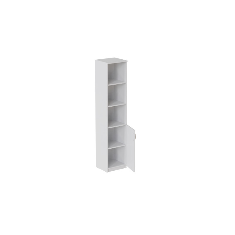 Пенал Анжело Ferrum-decor на 4 полиці з 1 дверима 1900x400x380 ДСП Біле 16 мм (FRD-104911)