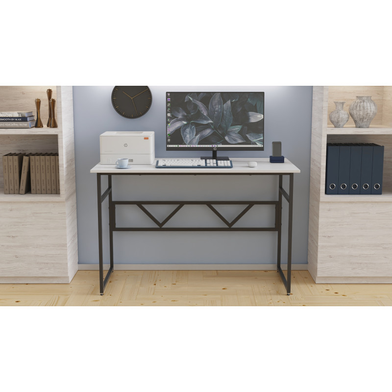 Письмовий стіл Ferrum-decor Раян 75x120x60 чорний ДСП Біле 16мм (FRD-103681)