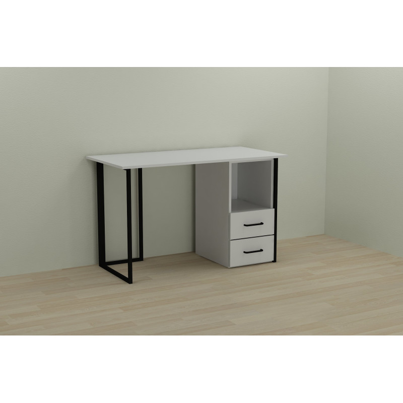 Письменный стол Ferrum-decor Отто 75x120x60 черный ДСП Белое 16мм (FRD-103571)