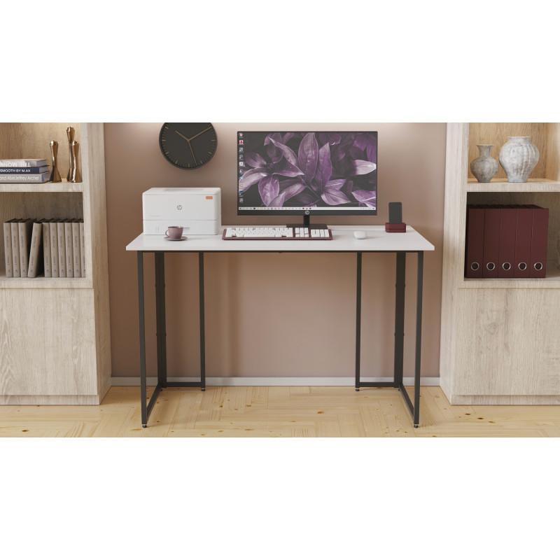 Письмовий стіл Ferrum-decor Ханна 75x100x60 чорний ДСП Біле 16мм (FRD-103471)