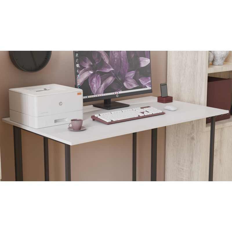 Письмовий стіл Ferrum-decor Ханна 75x100x60 чорний ДСП Біле 16мм (FRD-103471)