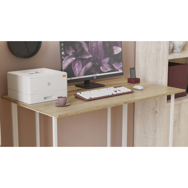 Письмовий стіл Ferrum-decor Ханна 75x100x60 білий ДСП Дуб Сонома 16мм (FRD-103991)