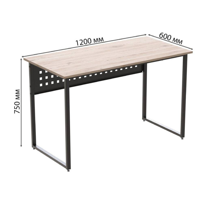 Стіл письмовий Майк Ferrum-decor 75x120x60 Білий метал ДСП Дуб Кремона Торро 32 мм (FRD-108343)