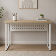 Стіл письмовий Майк Ferrum-decor 75x120x60 Білий метал ДСП Дуб Кремона Торро 32 мм (FRD-108343)