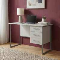 Письмовий стіл Ferrum-decor Гаррі 75x120x60 сірий ДСП Біле 16мм (FRD-101451)