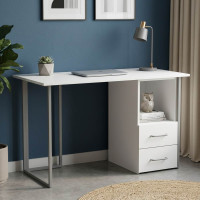 Письменный стол Ferrum-decor Отто 75x140x60 серый ДСП Белое 16мм (FRD-101501)