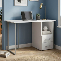 Письмовий стіл Ferrum-decor Отто 75x140x70 сірий ДСП Біле 16мм (FRD-101521)