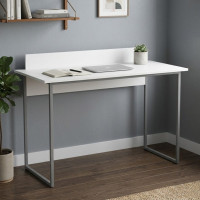 Письменный стол Ferrum-decor Скай 75x140x60 серый ДСП Белое 16мм (FRD-101551)