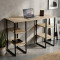 Письменный стол Ferrum-decor Карэн 75x140x60 черный ДСП Дуб Сонома 16мм (FRD-102051)