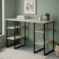 Письменный стол Ferrum-decor Карэн 75x120x70 черный ДСП Дуб Сонома 16мм (FRD-102061)