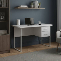 Письмовий стіл Ferrum-decor Дакота 76x120x70 білий ДСП Біле 32мм (FRD-102121)