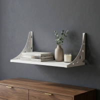 Полиця настінна Ferrum-decor Ханді 2 240x500x240 метал Білий ДСП Біле 16 мм (FRD-102561)