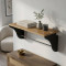 Настінна полиця Ferrum-decor Комфі 260x500x240 метал Чорний ДСП Дуб Артизан 16 мм (FRD-102721)
