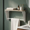 Полка настенная Ferrum-decor Свит 300x700x150 металл Белый ДСП Сонома 16 мм (FRD-102831)