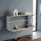 Полка настенная Ferrum-decor Букин 330x600x240 металл Белый ДСП Дуб Сан-Марино 16 мм (FRD-102871)