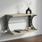 Полка настенная Ferrum-decor Букин 330x700x240 металл Серый ДСП Сонома 16 мм (FRD-102901)