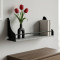 Полка настенная Ferrum-decor Изи 260x500x150 металл Черный ДСП Бетон 16 мм (FRD-102911)