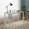Письмовий стіл Ferrum-decor Драйв 750x1200x700 Білий метал ДСП Бетон 16 мм (FRD-103191)